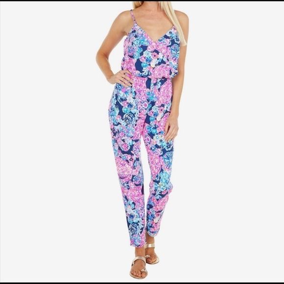 Lilly Pulitzer Pants - Lilly Pulitzer Dante Floral Sleeveless Jumpsuit.Size XXS